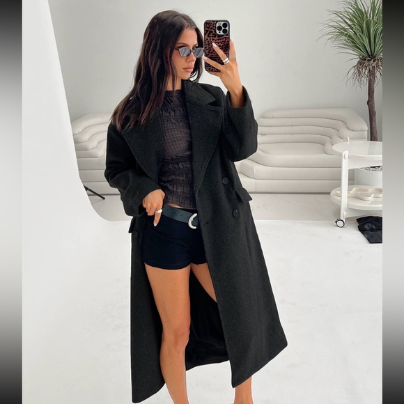 Princess Polly Night Shift Trench Long Coat - Picture 2 of 5